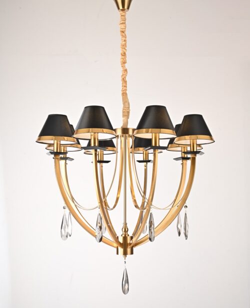 82 × Y77 cm ölçülerinde, Pirinç kaplamalı avize — 6331/8P