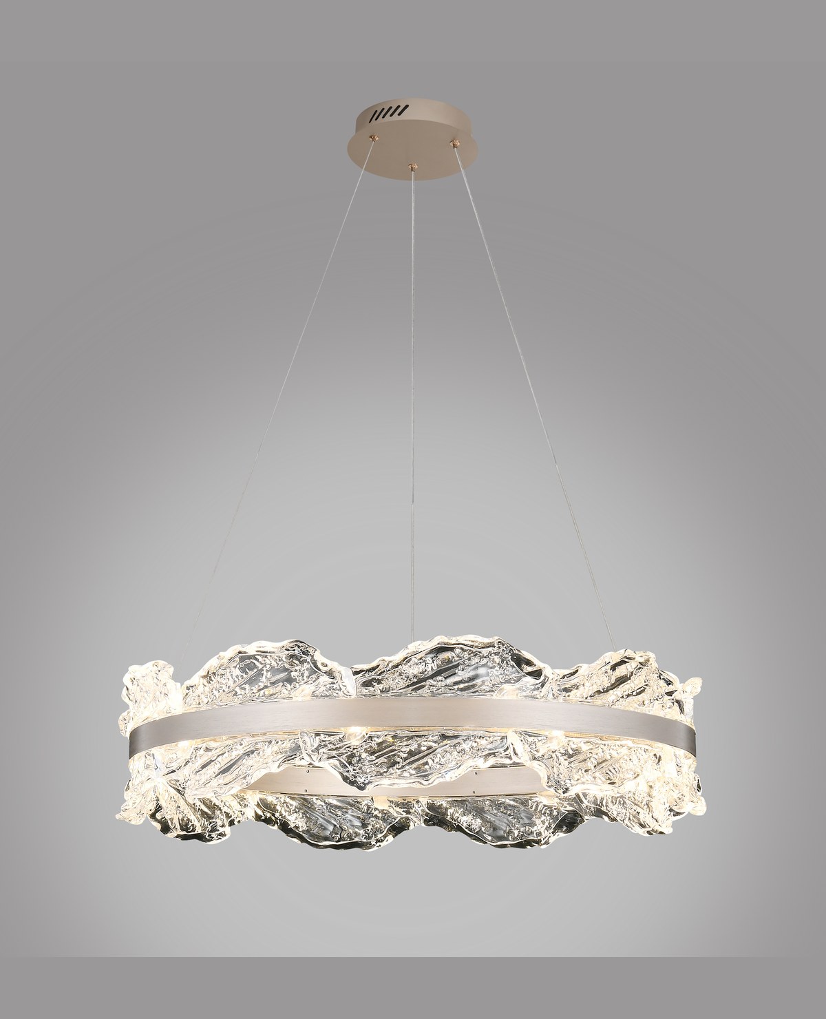 6501-60 avize: Pirinç, Kristal malzeme kullanımı, 60 × 120 cm ölçü — ürün ana fotoğrafı