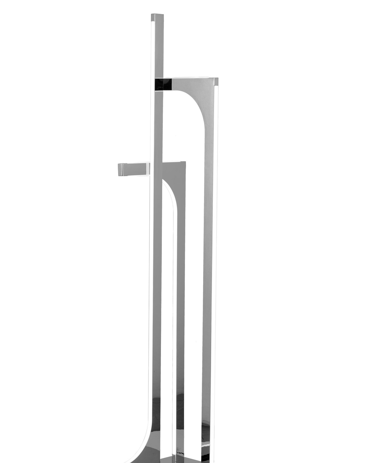 36 × 54 × Y160 cm ölçülerinde, Pirinç, Cam kaplamalı lambader — F61077-1600