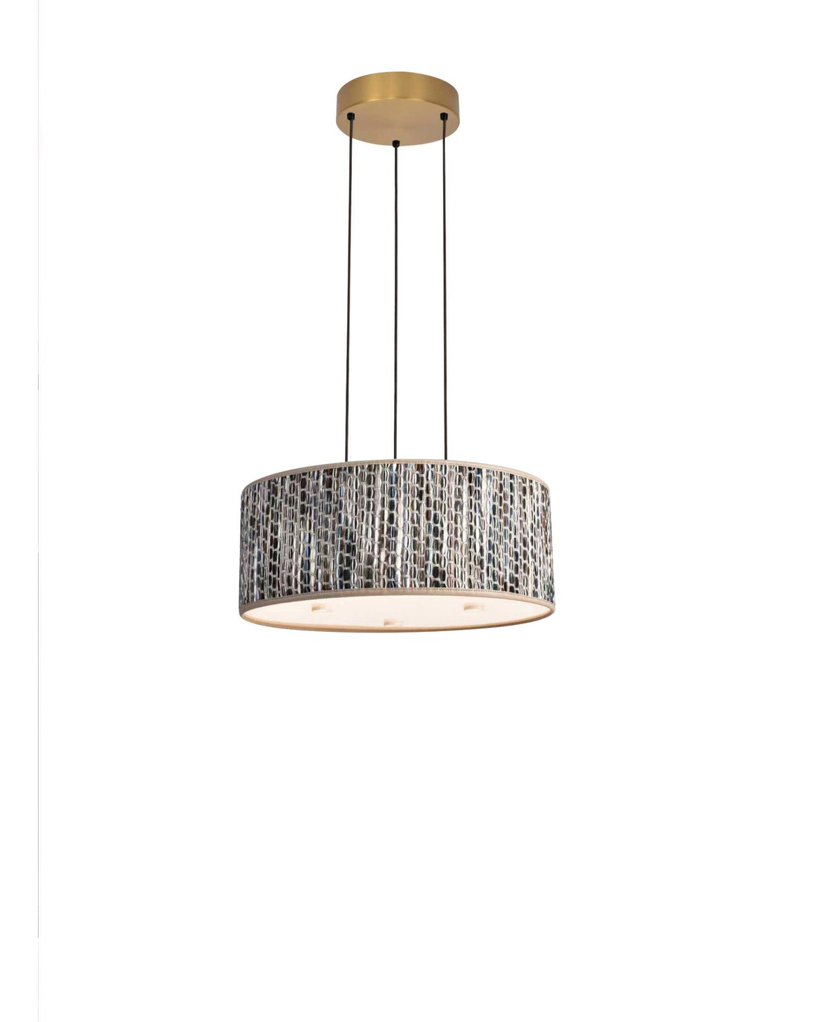 Ø45 × Y150 cm ölçülerinde, Kumaş, Pirinç kaplamalı avize — P25823-450-31W